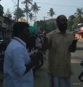 പെന്തകോസ്ത് സംഘത്തെ തടഞ്ഞ് ബിജെപി പ്രവര്ത്തകന്
