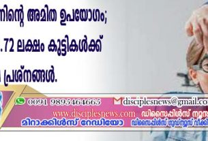 മൊബൈല്‍ ഫോണിന്റെ അമിത ഉപയോഗം; കര്‍ണാടകയില്‍ 1.73 ലക്ഷം കുട്ടികള്‍ക്ക് കാഴ്ച പ്രശ്നങ്ങള്‍