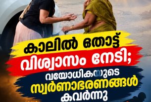 കാലിൽ തൊട്ട് വിശ്വാസം നേടി; വയോധികയുടെ സ്വർണാഭരണങ്ങൾ കവർന്നു