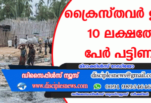 ക്രൈസ്തവര്‍ ഉള്‍പ്പെടെ പത്തു ലക്ഷത്തോളം പേര്‍ പട്ടിണിയില്‍