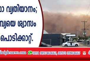 കാലാവസ്ഥാ വ്യതിയാനം;മധ്യ അറേബ്യയെ ശ്വസം മുട്ടിച്ച് പൊടിക്കാറ്റ്