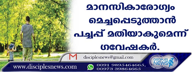 മരുന്നും ചികിത്സയും വേണ്ട, മാനസീകാരോഗ്യം മെച്ചപ്പെടുത്താന്‍ പച്ചപ്പ് മതിയാകുമെന്ന് ഗവേഷകര്‍