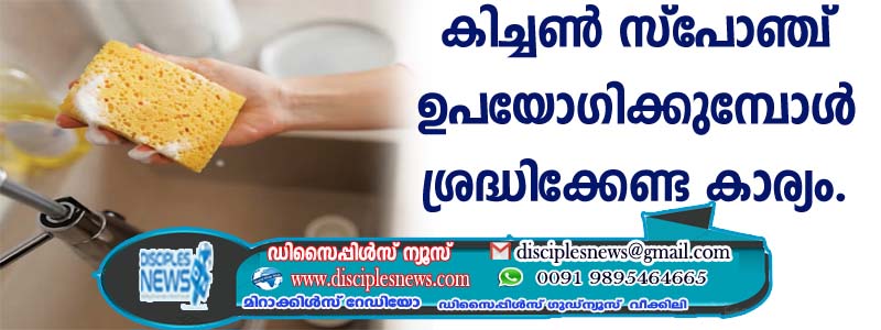 കിച്ചന്‍ സ്പോഞ്ച് ഉപയോഗിക്കുമ്പോള്‍ ശ്രദ്ധിക്കേണ്ട കാര്യം