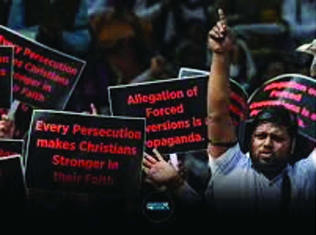 പുതിയ മതപരിവര്‍ത്തന വിരുദ്ധ നിയമം: റായ്പൂരില്‍ ക്രിസ്ത്യാനികള്‍ മാര്‍ച്ച് നടത്തി