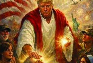 സ്വയം യേശുക്രിസ്തുവായി ചിത്രീകരിക്കുന്ന ഒരു എഐ ചിത്രം പങ്കുവെച്ച് ഡൊണാള്ഡ് ട്രംപ്