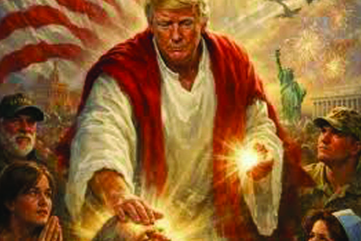 സ്വയം യേശുക്രിസ്തുവായി ചിത്രീകരിക്കുന്ന ഒരു എഐ ചിത്രം പങ്കുവെച്ച് ഡൊണാള്ഡ് ട്രംപ്