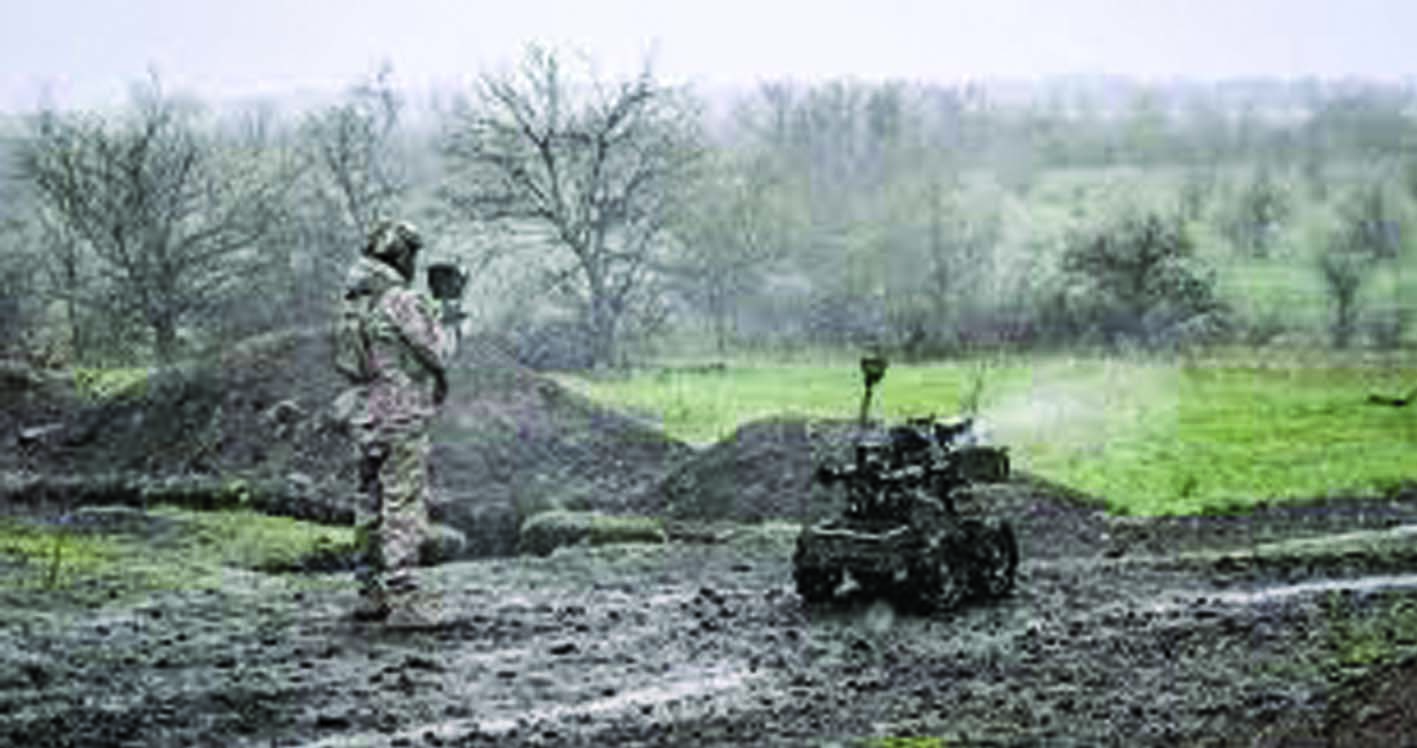 ആധുനിക യുദ്ധത്തില്‍ ആദ്യമായി ആളില്ലാ റോബോട്ടിക്സ് സംവിധാനത്തില്‍ റഷ്യന്‍ സ്ഥാനം പിടിച്ചെടുത്തതായി സെലെന്‍സ്കി