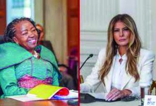 കെനിയയുടെ പ്രഥമ വനിത റേച്ചല്‍ റൂട്ടോ മെലാനിയയിക്കൊപ്പം, "അമേരിക്ക യേശുവില്‍ വസിക്കേണ്ടതുണ്ട്"