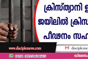ക്രിസ്ത്യാനി ഈജിപ്റ്റ് ജയിലില്‍ ക്രിസ്തുവിനുവേണ്ടി പീഢനം സഹിക്കുന്നു