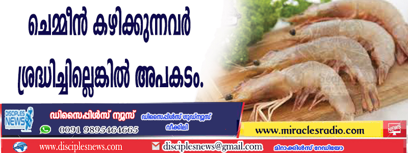 ചെമ്മീന്‍ കഴിക്കുന്നവര്‍ ശ്രദ്ധിച്ചില്ലെങ്കില്‍ അപകടം