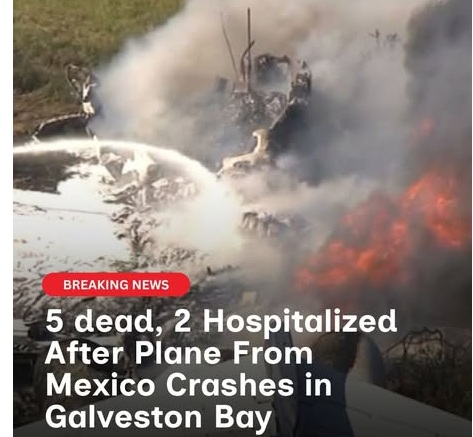 ഗാൽവെസ്റ്റൺ ബേയിൽ വിമാനം തകർന്നു വീണു: അഞ്ച് മരണം