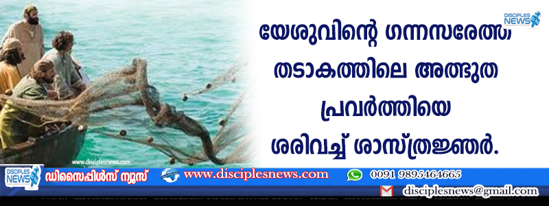 യേശുവിന്റെ ഗന്നസരേത്ത് തടാകത്തിലെ അത്ഭുത പ്രവര്‍ത്തിയെ ശരിവച്ച് ശാസ്ത്രജ്ഞര്‍