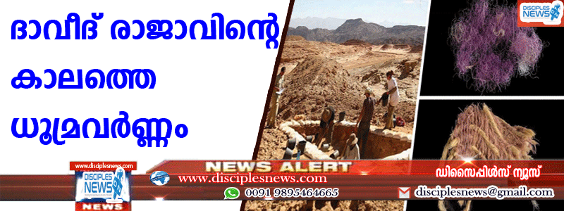 ദാവീദ് രാജാവിന്റെ കാലത്തെ ധൂമ്രവര്‍ണ്ണം കണ്ടെത്തി