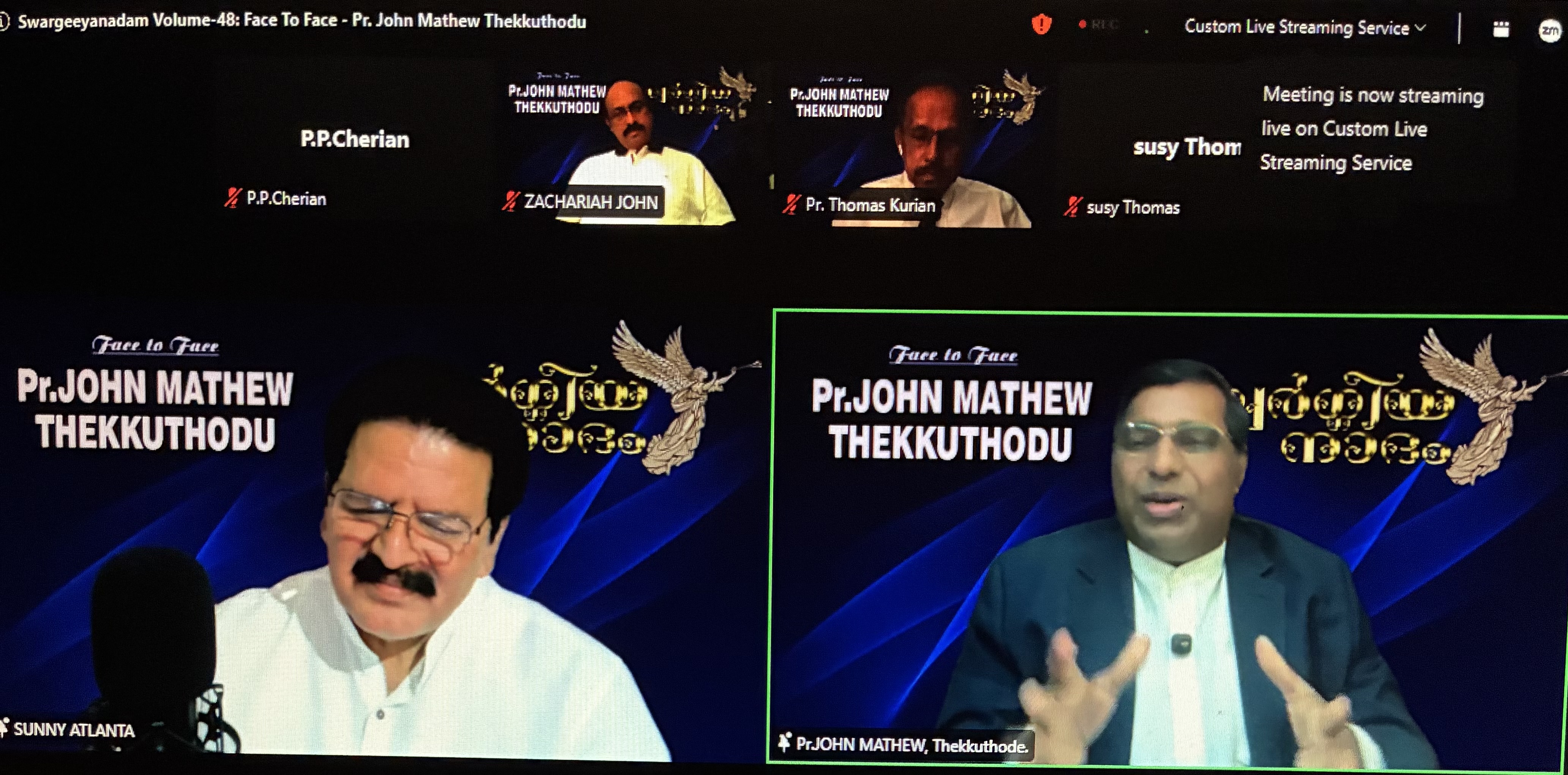 പാസ്റ്റർ ജോൺ മാത്യു തെക്കുതോട് മുഖ്യാതിഥിയായി പങ്കെടുത്ത ‘സ്വർഗീയ നാദം’ വോള്യം 48 ഭക്തിസാന്ദ്രമായി
