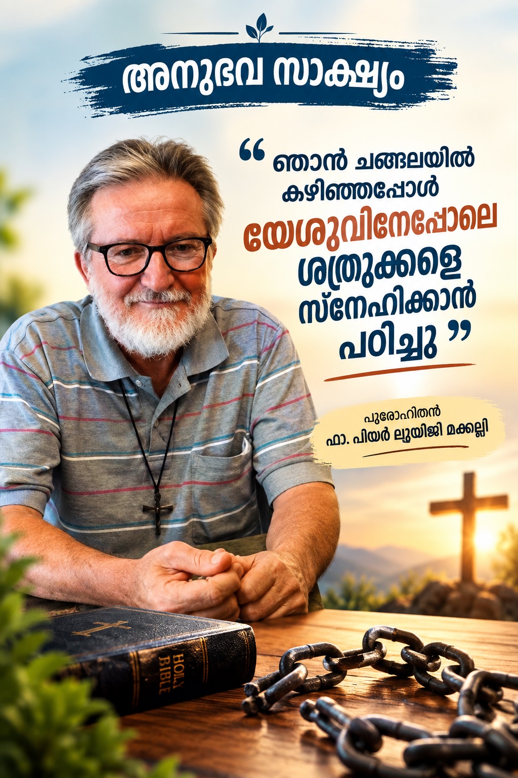 ഞാന്‍ ചങ്ങലയില്‍ കഴിഞ്ഞപ്പോള്‍ യേശുവിനേപ്പോലെ ശത്രുക്കളെ സ്നേഹിക്കാന്‍ പഠിച്ചു; പുരോഹിതന്‍ ഫാ. പിയര്‍ ലൂയിജി മക്കല്ലി