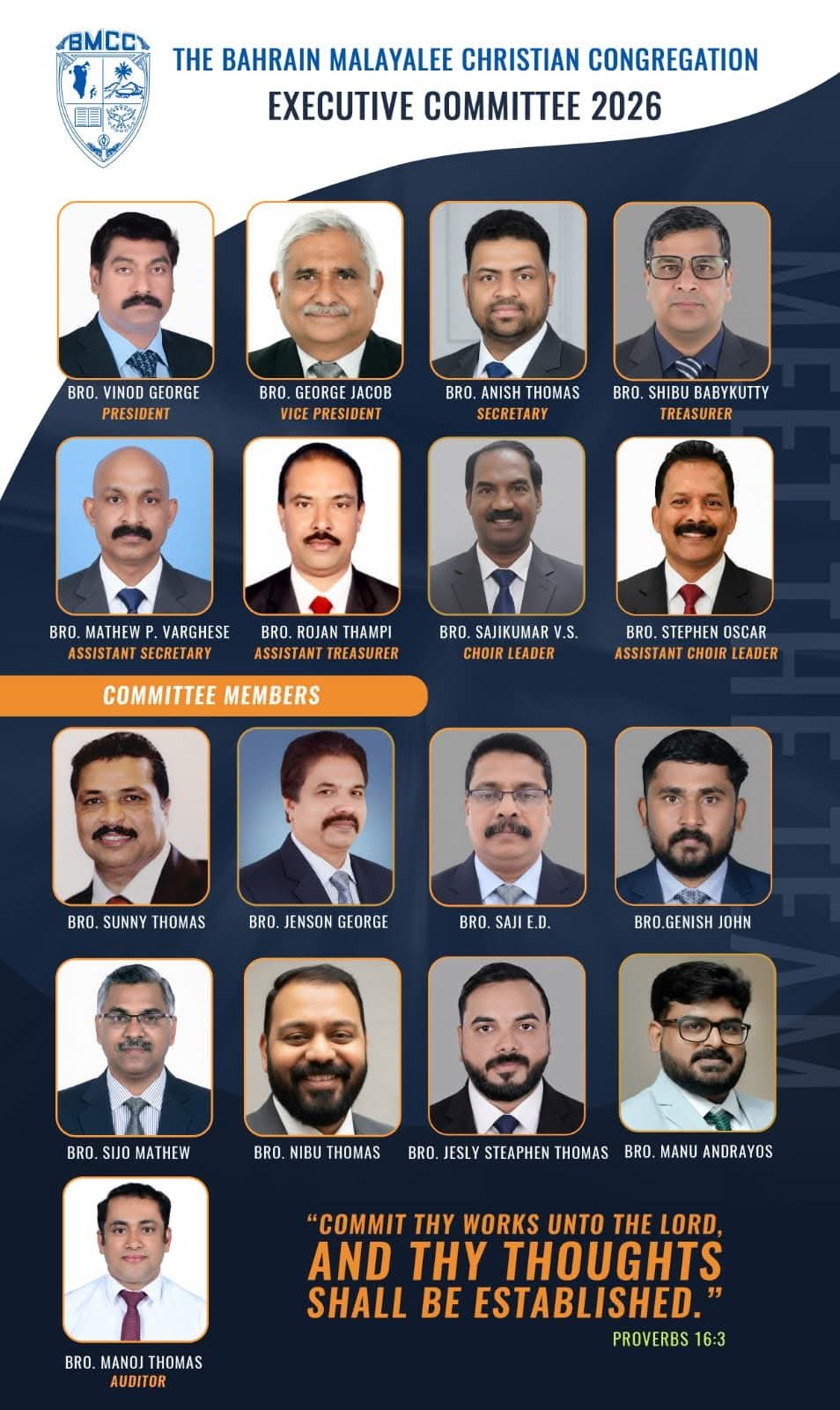 പുതിയ നേതൃത്ത്വവുമായി (ബഹ്‌റൈൻ) ബിഎംസിസി