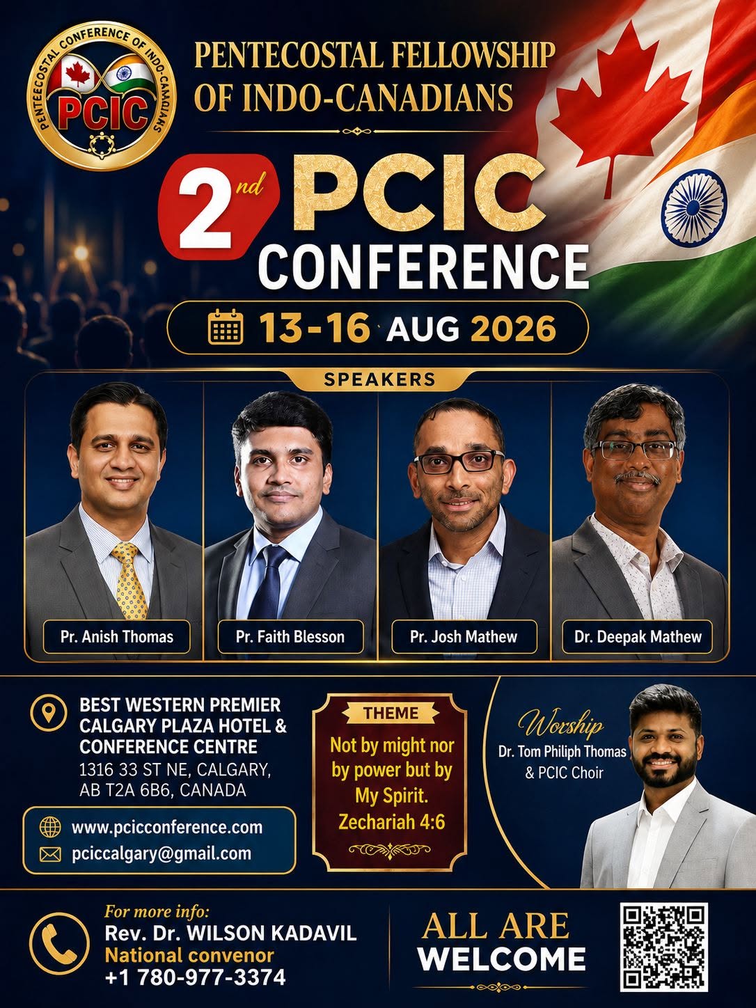 ആത്മീയ സംഗമത്തിന് കാൽഗറി ഒരുങ്ങുന്നു; രണ്ടാം PCIC കോൺഫറൻസ് ഓഗസ്റ്റ് 13–16 വരെ