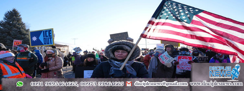 യുഎസിൽ കുടിയേറ്റ വിരുദ്ധ നടപടികൾക്കെതിരെ വൻ പ്രതിഷേധം; രാജ്യം സ്തംഭിച്ചു
